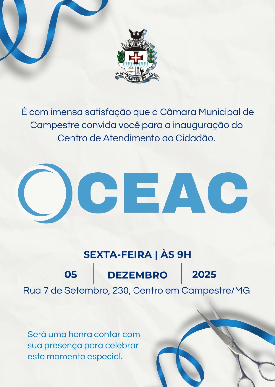 Convite ao Centro de Atendimento ao Cidadão